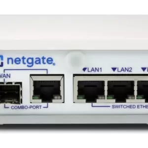 Netgate 2100 - פאת הפורטים: פורט WAN קומבו וארבעה פורטי LAN על מתג פנימי
